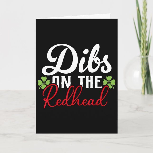 Rolig irländsk St Patricks Day Shamrock Dibs På R Kort (Framsida)