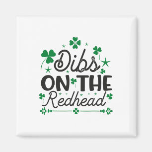 Rolig irländsk St Patricks Day Shamrock Dibs På R Magnet