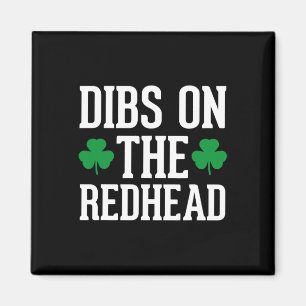 Rolig irländsk St Patricks Day Shamrock Dibs På R Magnet