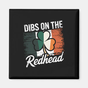 Rolig irländsk St Patricks Day Shamrock Dibs På R Magnet