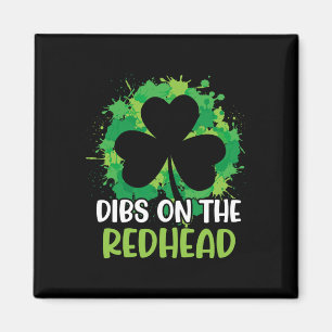 Rolig irländsk St Patricks Day Shamrock Dibs På R Magnet