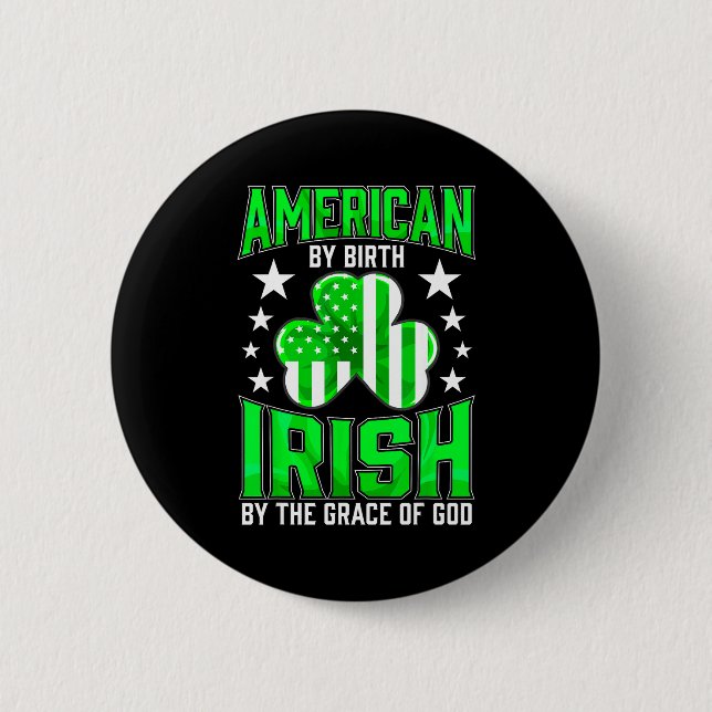 Rolig irländsk stolthet St Patrick's Day keltisk g Knapp (Framsida)