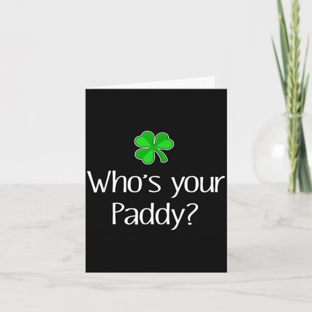 Rolig irländsk vars hennes Paddy St Patricks-gåva  Kort (Framsida)