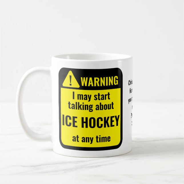 Rolig Ishockey Personlig Kaffemugg (Vänster)