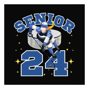 Rolig ishockey senior 2024 fototryck