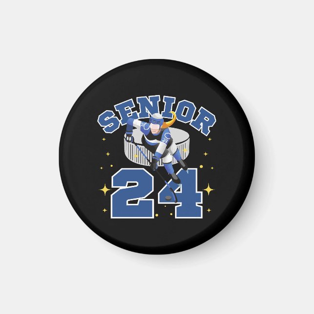 Rolig ishockey senior 2024 magnet (Framsidan)
