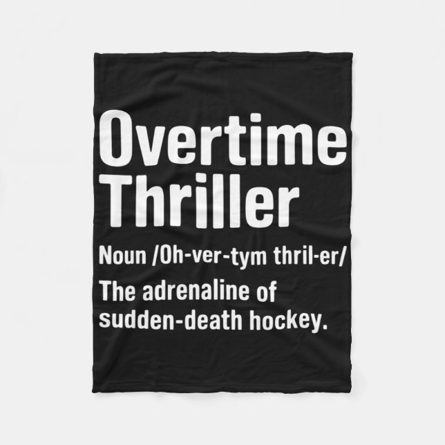 Rolig ishockeydefinition Ishockey övertid Thr Fleecefilt (Framsidan)