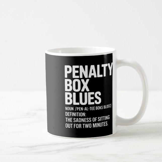 Rolig ishockeydefinition ishockey utvisningsbänk kaffemugg (Höger)