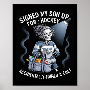 Rolig ishockeykult Ungdom ishockey mamma Poster