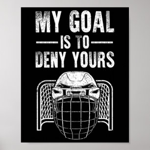 Rolig ishockeymålvakt design barn män kvinnor Hock Poster