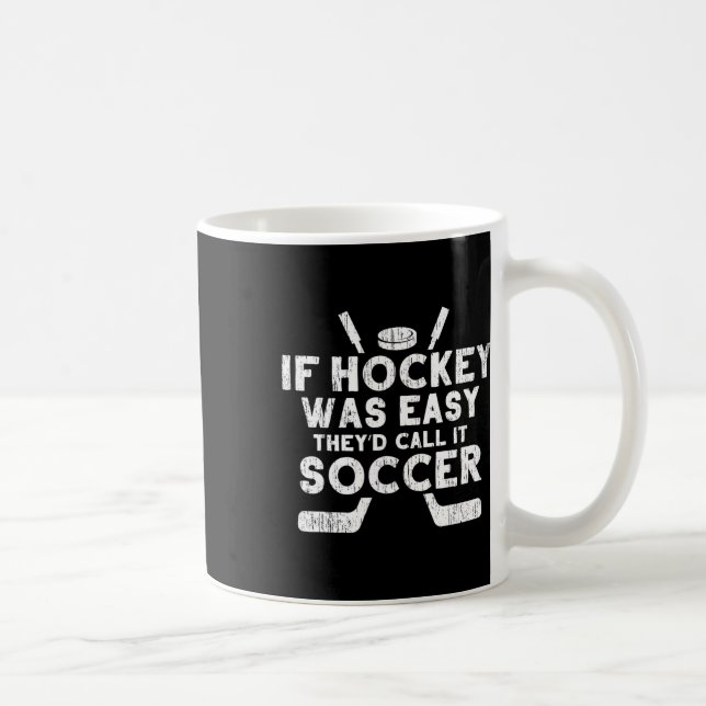 Rolig ishockeyspelare målvakt sportpresent män kvi kaffemugg (Höger)