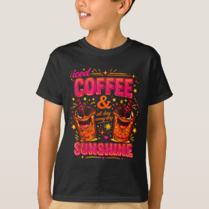 Rolig iskaffe solsken sommar vibbar koffein t shirt