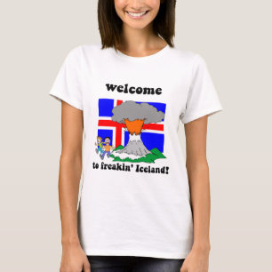 Rolig islandvulkan t-shirt