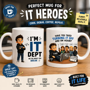 Rolig IT-avdelningsmugg - Programmerare & Teknisk Kaffemugg