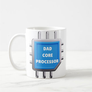 Rolig IT-pappa present Pappa Core Processor Kaffe Kaffemugg