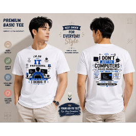 Rolig IT-proffsdesign - IT-kodningscitat T Shirt