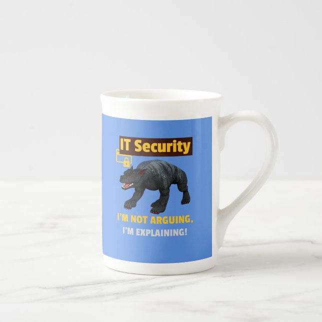 Rolig IT-säkerhet Förklarar Tech Humor Design Benporslin Mugg (Höger)