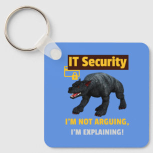 Rolig IT-säkerhet Förklarar Tech Humor Design Nyckelring