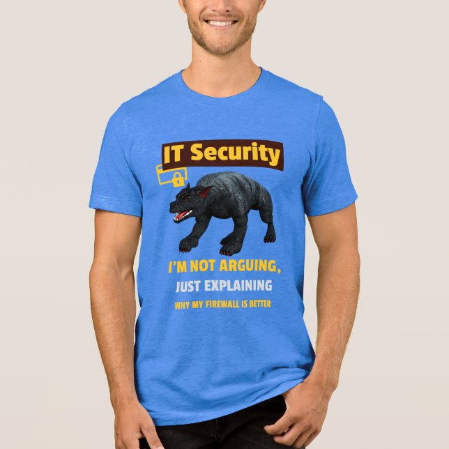 Rolig IT-säkerhet Förklarar Tech Humor Design T Shirt (Framsida)