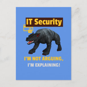 Rolig IT-säkerhet Förklarar teknisk humor Design Helg Vykort