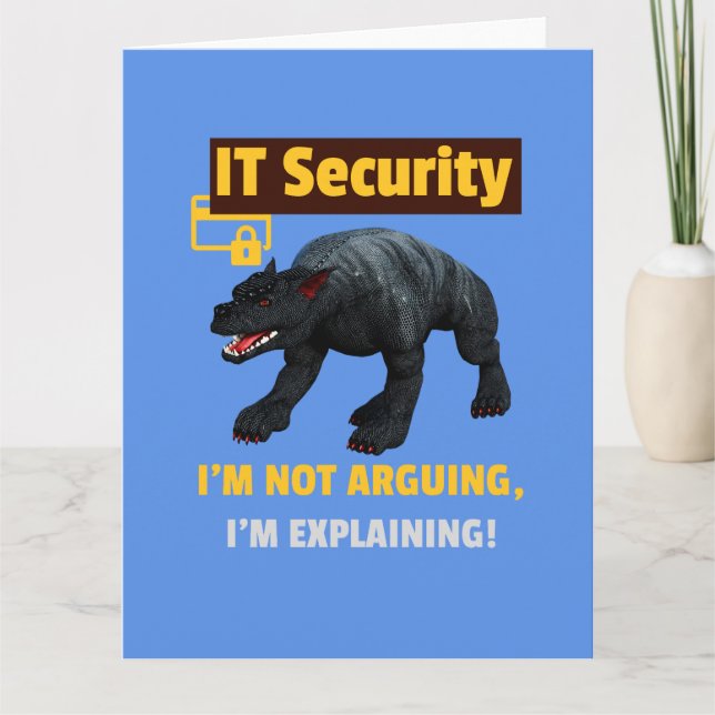 Rolig IT-säkerhet Förklarar teknisk humor Design Kort (Framsida)