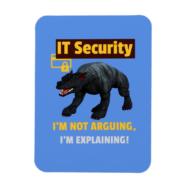 Rolig IT-säkerhet Förklarar teknisk humor Design Magnet (Vertikal)