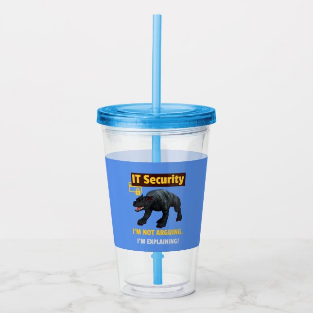 Rolig IT-säkerhet Förklarar teknisk humor Design Take Away Mugg (Framsida)