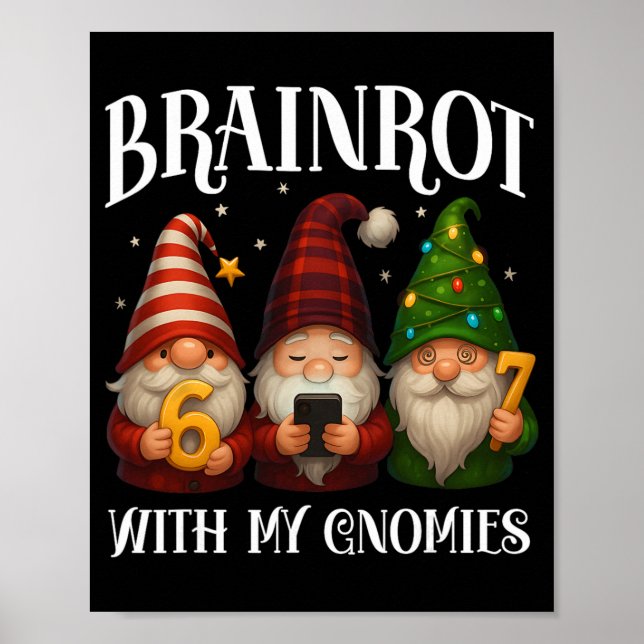 Rolig italiensk Brainrot jul 67 Tomtar X-mas B Poster (Framsidan)