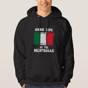 Rolig italiensk italien Flag1 för gåvaidéMeatba Hoodie