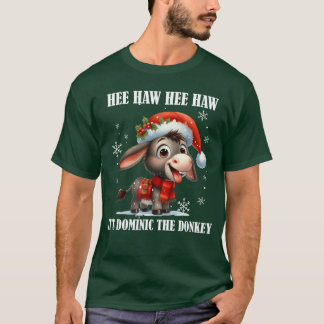Rolig italiensk jul-donkey Dominiche T Shirt