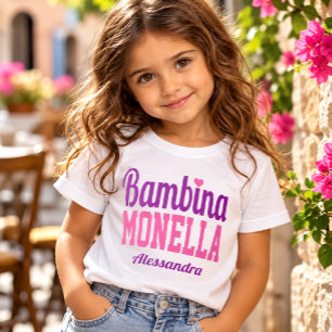 Rolig italiensk liten flicka Bambina Monella T Shirt
