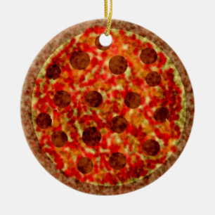Rolig italiensk prydnad för amerikanPizzajul Julgransprydnad Keramik