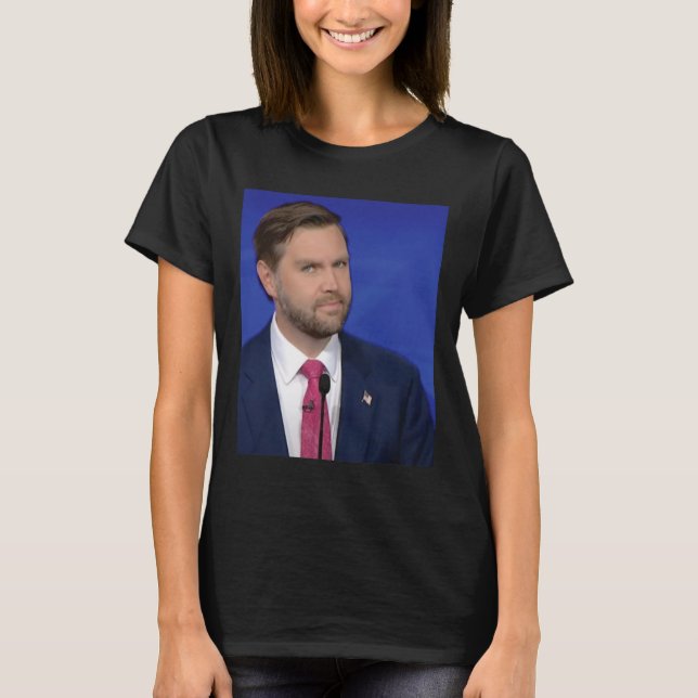 Rolig J.d Vance Meme Vicepresident Dete Ansikte  T Shirt (Framsida)