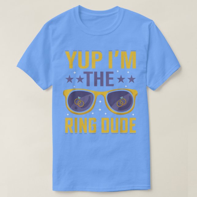 Rolig Ja Jag Är Ringkillen Bröllop Bröllop Äktensk T Shirt (Design framsida)