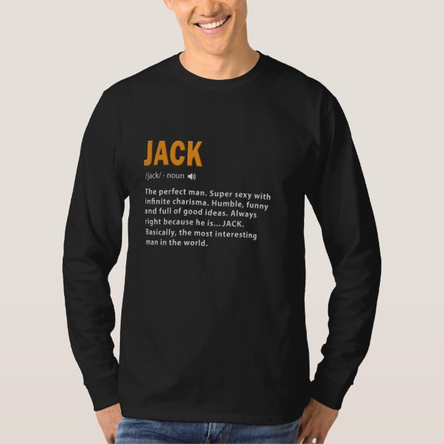 Rolig Jack Definition Pappa Make Födelsedag Män Na T Shirt (Framsida)