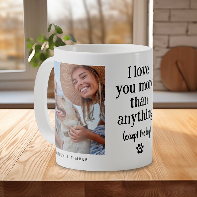 Rolig 'Jag älskar dig' Hundälskare 2 Foto  Kaffemugg (Skapare uppladdad)