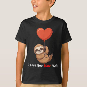 Rolig Jag älskar dig långsamt Mycket söt dov Valen T Shirt