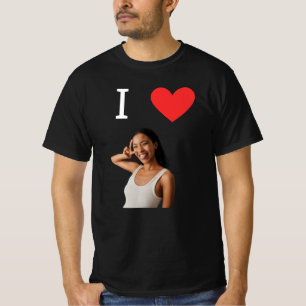 Rolig Jag älskar flickvän foto Personlig T Shirt