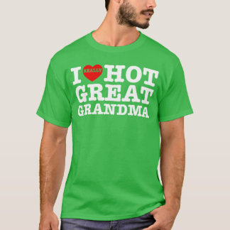 Rolig Jag älskar het fantastisk mormor hjärta morm T Shirt