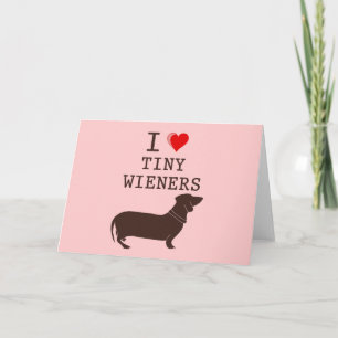 Rolig Jag älskar liten wiener Dachshund Kort