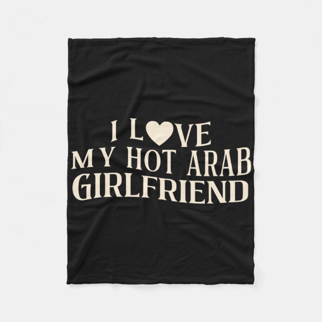 Rolig Jag älskar min arabiska flickvän Sarcasticst Fleecefilt (Framsidan)