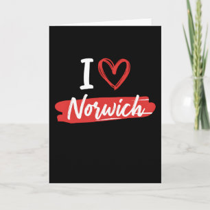 rolig Jag älskar Norwich Retro Turist Resegrafik Kort