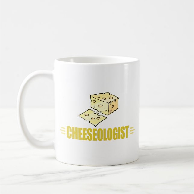 Rolig Jag Älskar Ost Kaffemugg (Vänster)