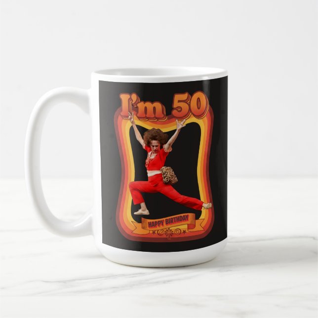 Rolig Jag är 50 Glad födelsedag Sally O'Malley Des Kaffemugg (Vänster)