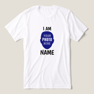 Rolig Jag Är Anpassad Foto Ansikte och Namn Person T Shirt