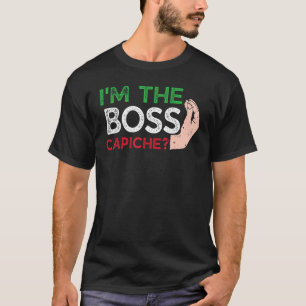 Rolig jag är bossen italienska Nonna Nonno Capiche T Shirt