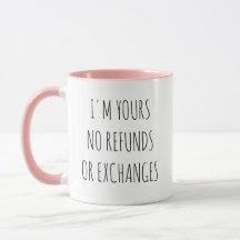 Rolig Jag Är Din Inga Återbetalningar Kopp för Par