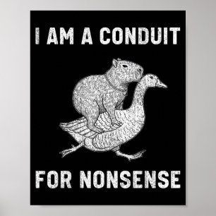 Rolig Jag Är En Ledare För Meningslöshet Capybara Poster