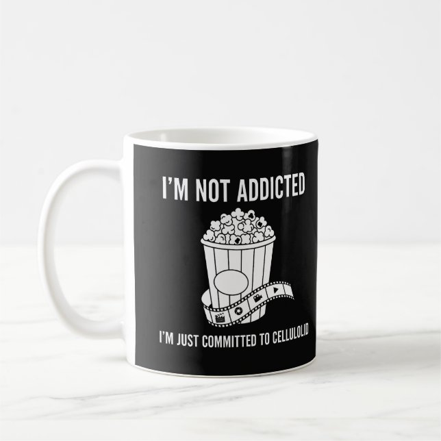 Rolig "Jag är inte beroende" Cellolokit-design -  Kaffemugg (Vänster)
