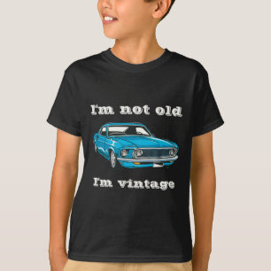 Rolig Jag är inte gammal jag är vintage Clic Blå B T Shirt